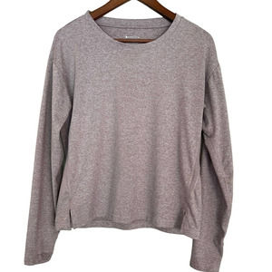 Athleta Uptempo II Shirt Sugarplum Mauve Heather Long Sleeve Size Small